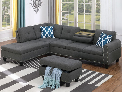 Shaped sectional sofa set - sectional,